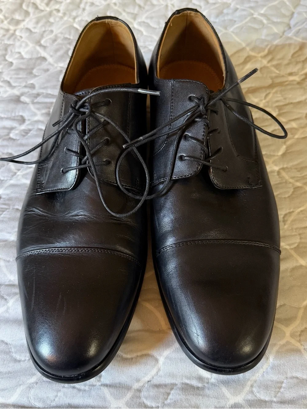 Aldo Black Leather Men’s Lace-Up Dress Shoes size 10